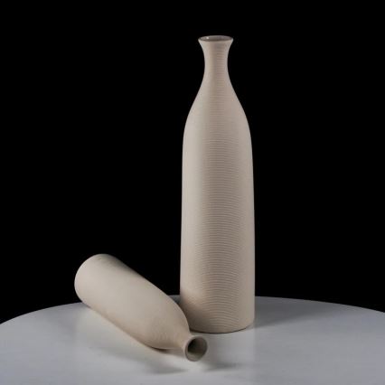 Witte keramische vaas 33 cm