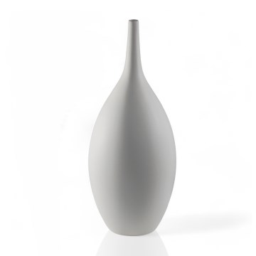 Witte keramische vaas, 47 cm