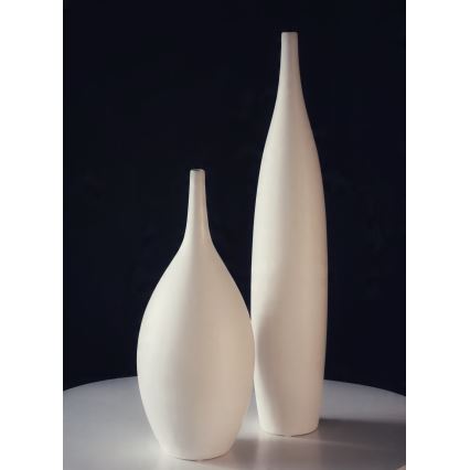Witte keramische vaas, 47 cm