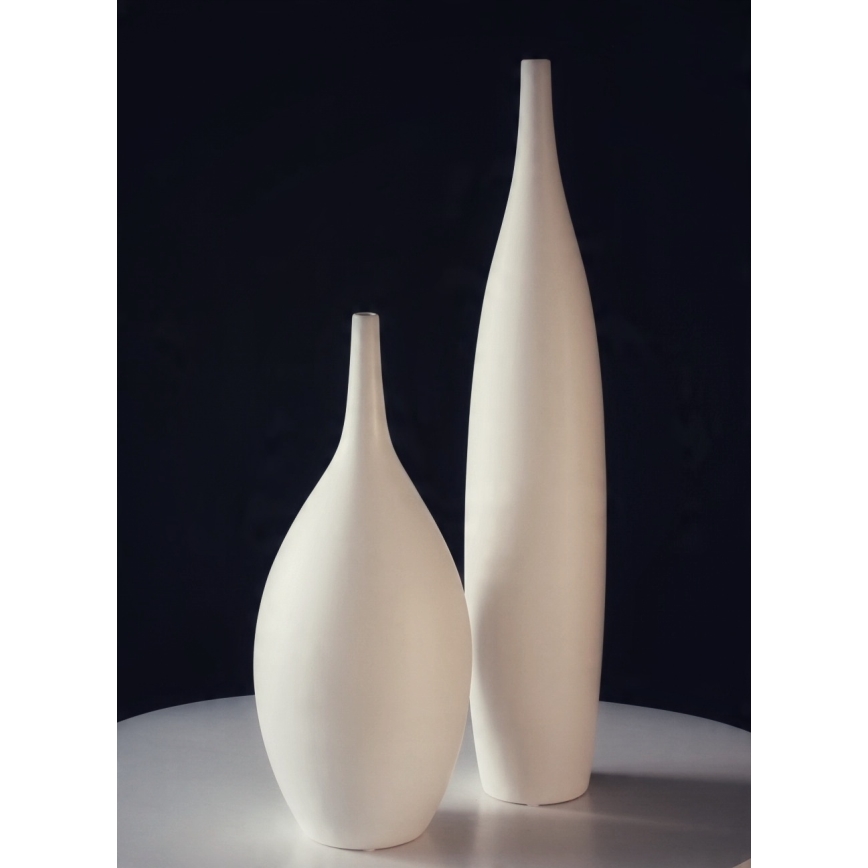 Witte keramische vaas, 47 cm