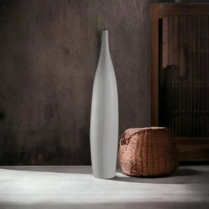 Witte keramische vaas 70 cm