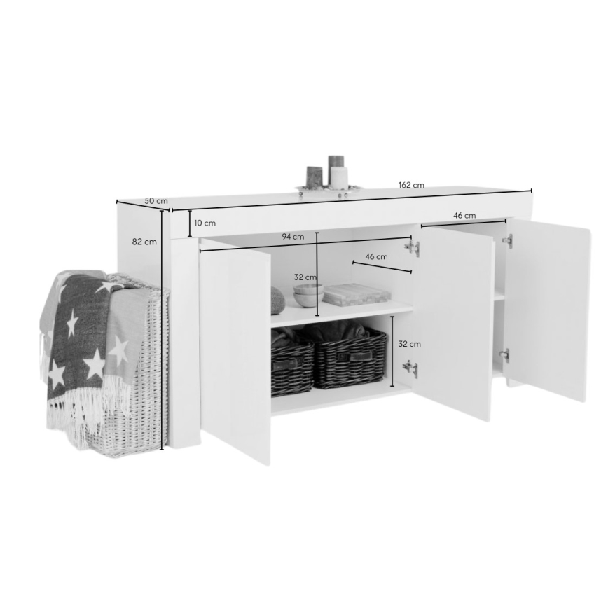 Witte ladekast FINERA