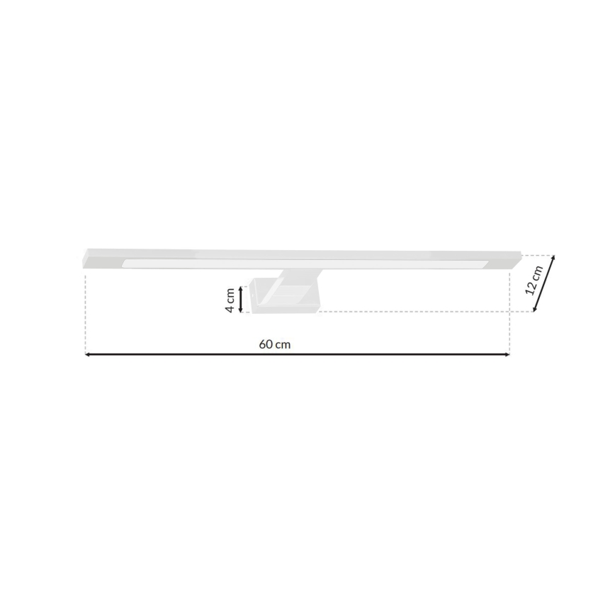 Witte LED Badkamer spiegelverlichting SHINE LED / 12W / 230V IP44