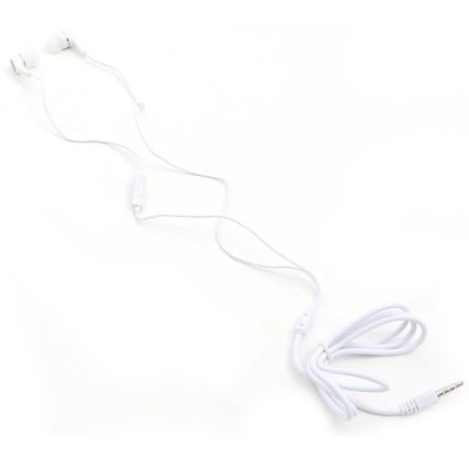 Witte oortelefoons FIESTA MIC MINI JACK 3,5 mm