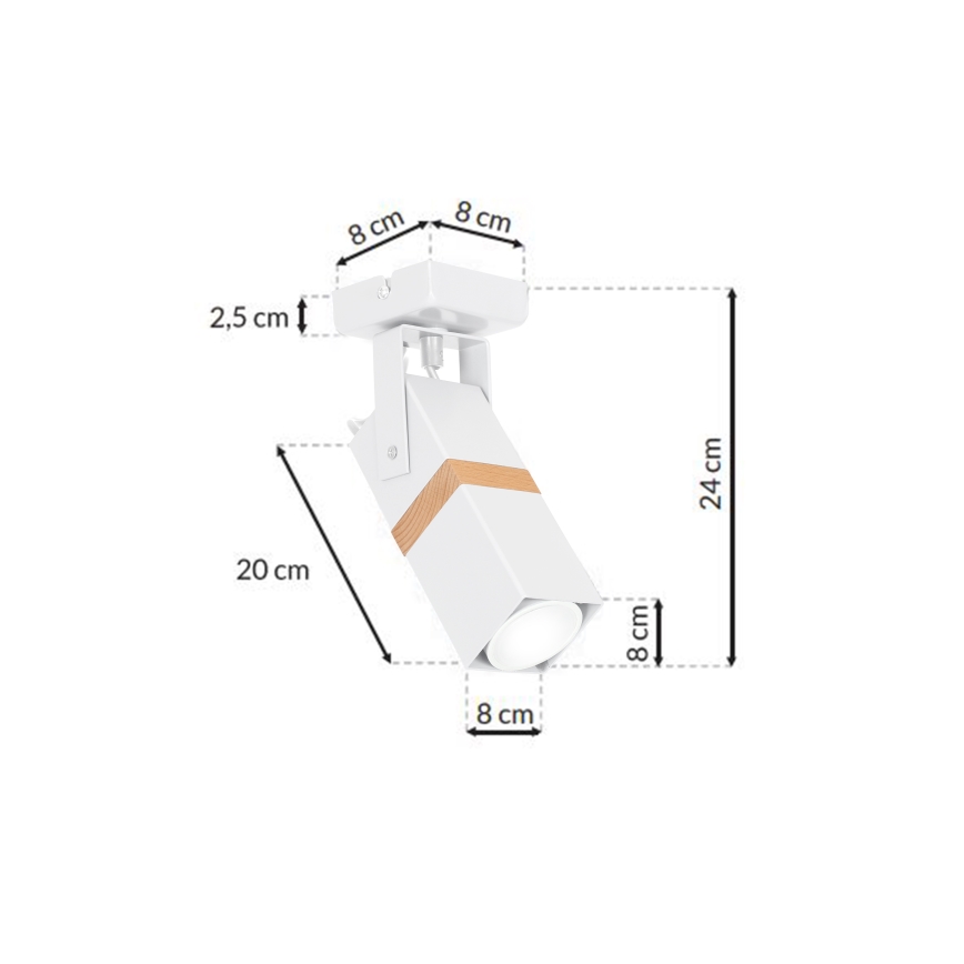Witte Spot Verlichting VIDAR 1x GU10 / 25W / 230V