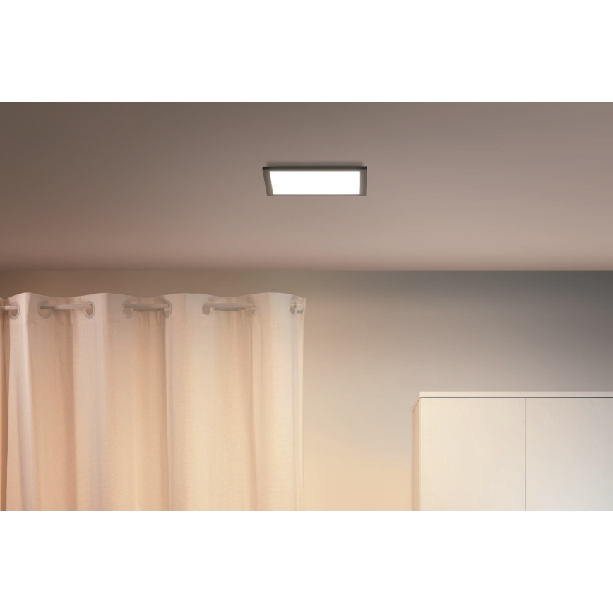 WiZ - Dimbare LED Plafondlamp SUPERSLIM LED/12W/230V 2700-6500K Wi-Fi zwart