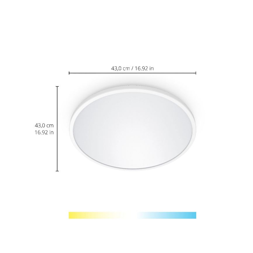 WiZ - Dimbare LED Plafondlamp SUPERSLIM LED/22W/230V 2700-6500K wit Wi-Fi