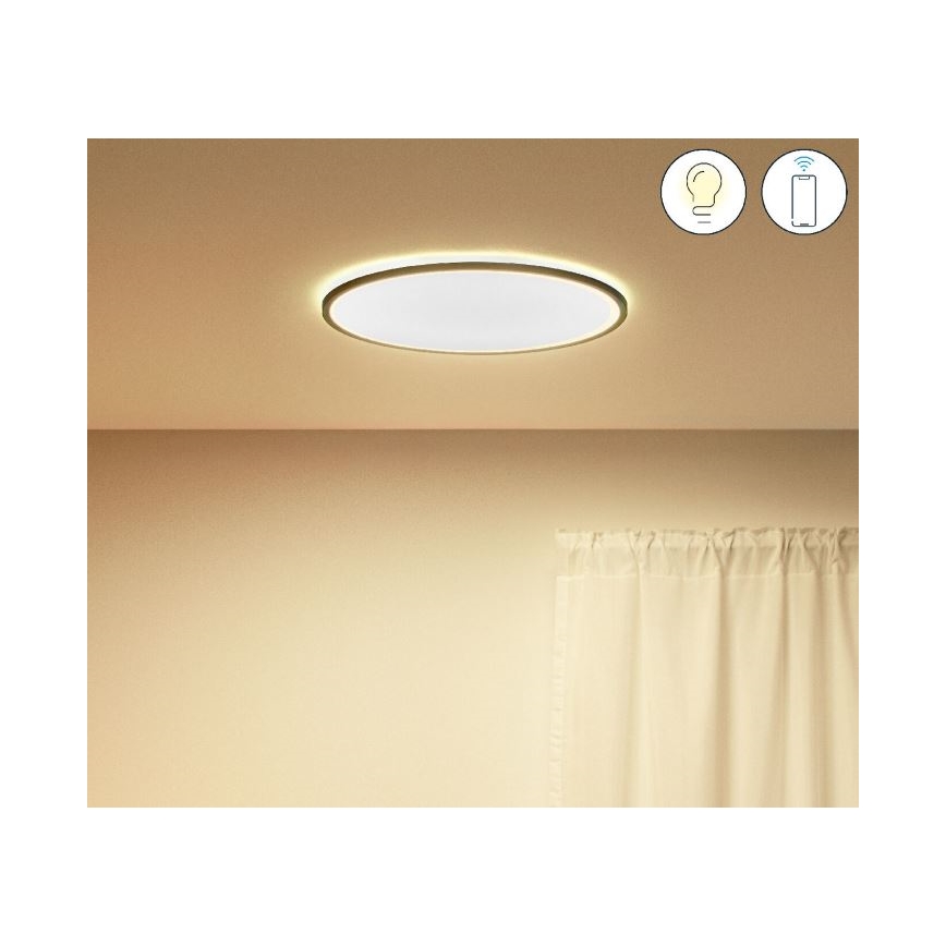 WiZ - Dimbare LED Plafondlamp SUPERSLIM LED/22W/230V 2700-6500K Wi-Fi zwart