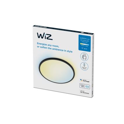 WiZ - Dimbare LED Plafondlamp SUPERSLIM LED/22W/230V 2700-6500K Wi-Fi zwart