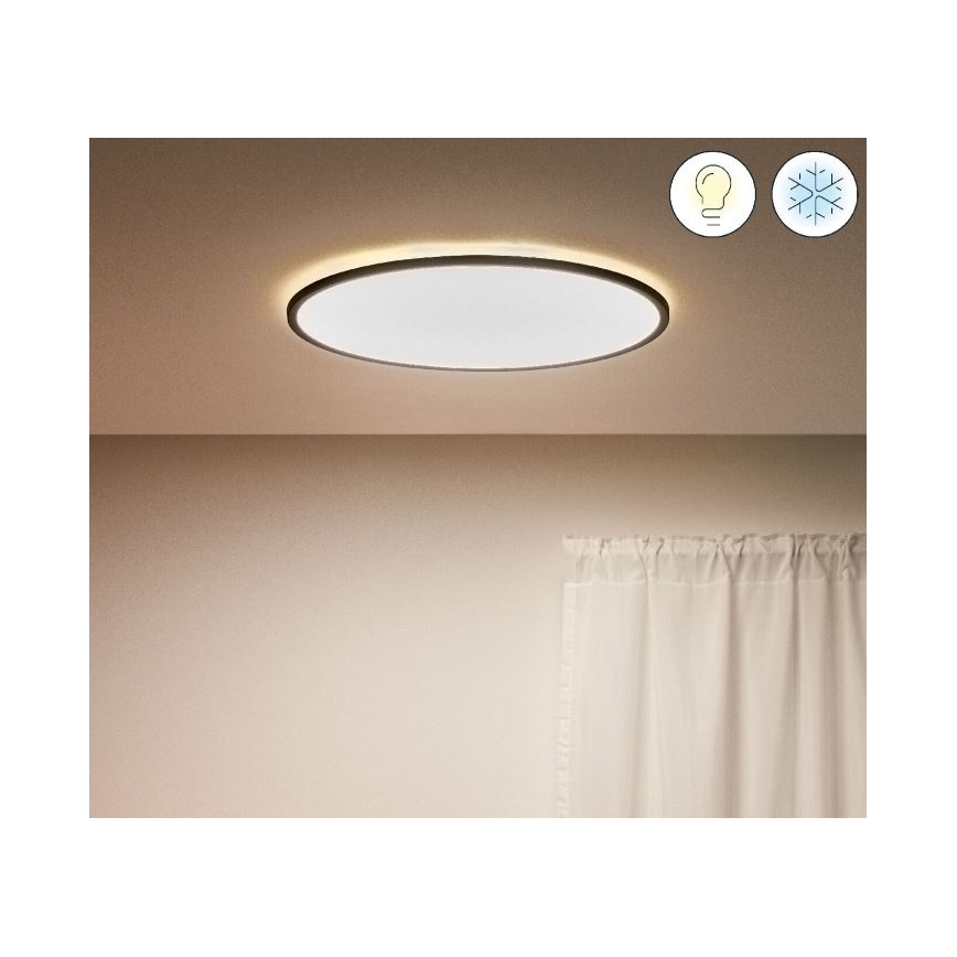 WiZ - Dimbare LED Plafondlamp SUPERSLIM LED/32W/230V 2700-6500K zwart Wi-Fi