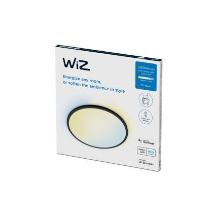 WiZ - Dimbare LED Plafondlamp SUPERSLIM LED/32W/230V 2700-6500K zwart Wi-Fi