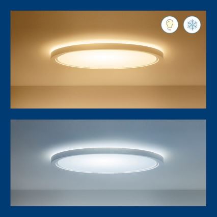 WiZ - Dimbare LED RGB plafondlamp SUPERSLIM LED/32W/230V 2700-6500K Wi-Fi wit