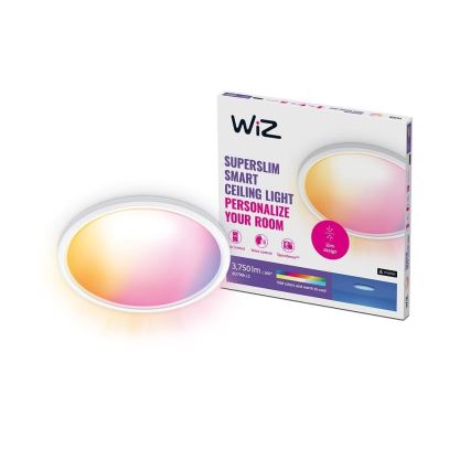 WiZ - Dimbare LED RGB plafondlamp SUPERSLIM LED/32W/230V 2700-6500K Wi-Fi wit