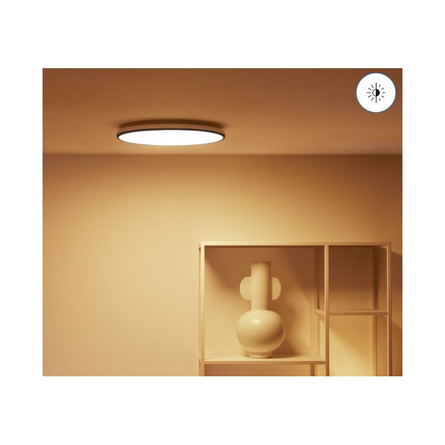 WiZ - Dimbare LED RGBW Plafondlamp RUNE LED/21W/230V 2200-6500K Wi-Fi zwart