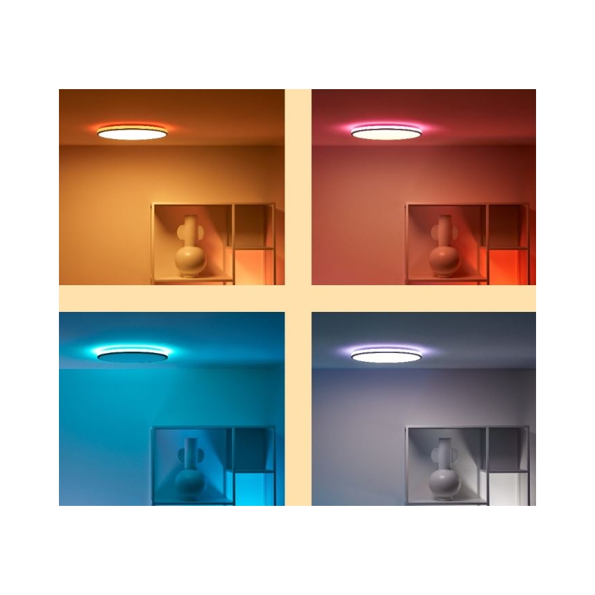 WiZ - Dimbare LED RGBW Plafondlamp RUNE LED/21W/230V 2200-6500K Wi-Fi zwart