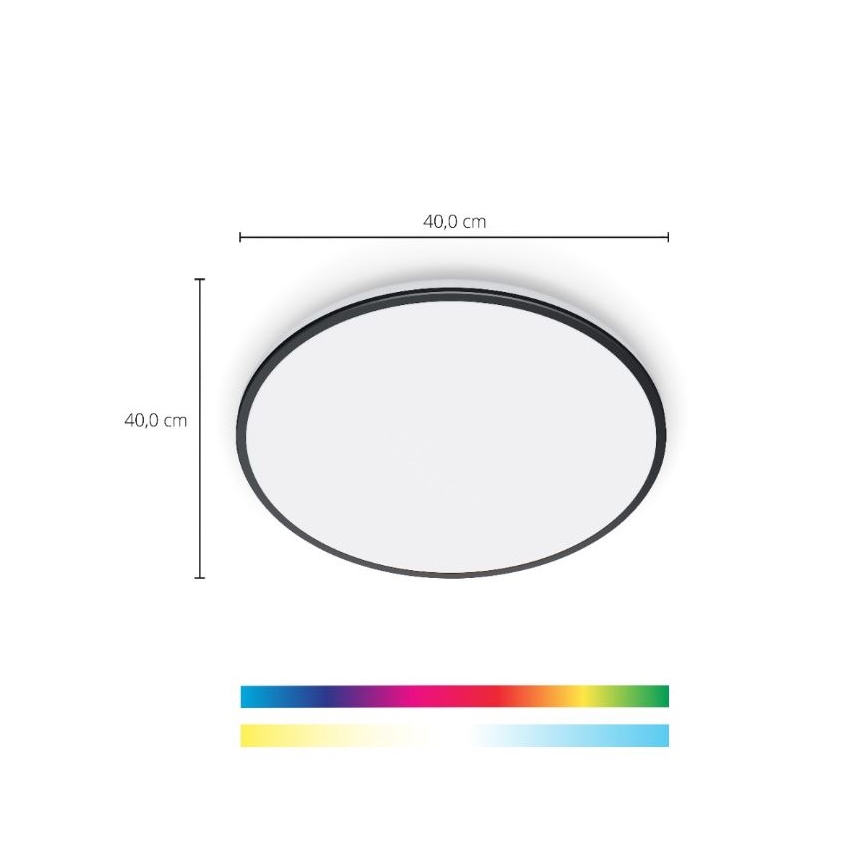 WiZ - Dimbare LED RGBW Plafondlamp RUNE LED/21W/230V 2200-6500K Wi-Fi zwart
