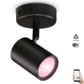 WiZ - Dimbare LED RGBW Spot IMAGEO 1xGU10/4,9W/230V CRI 90 Wi-Fi zwart