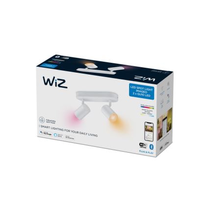 WiZ - Dimbare LED RGBW Spot IMAGEO 2xGU10/4,9W/230V 2200-6500K Wi-Fi CRI 90 wit