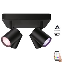 WiZ - Dimbare LED RGBW Spot IMAGEO 4xGU10/4,9W/230V 2200-6500K Wi-Fi CRI 90 zwart