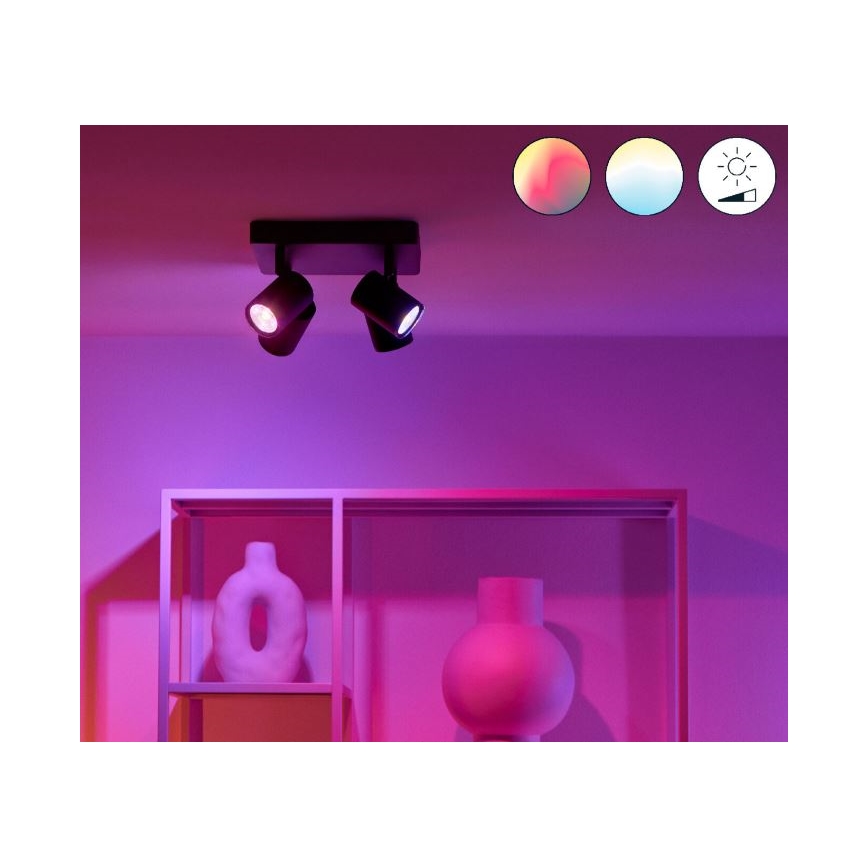 WiZ - Dimbare LED RGBW Spot IMAGEO 4xGU10/4,9W/230V 2200-6500K Wi-Fi CRI 90 zwart