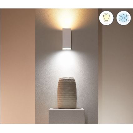 WiZ - Dimbare LED RGBW Wand Lamp UP&DOWN 2xGU10/4,7W/230V 2200-6500K Wi-Fi CRI 90 wit