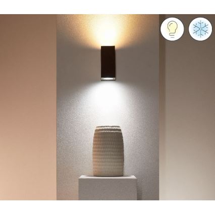 WiZ - Dimbare LED RGBW Wandlamp UP&DOWN 2xGU10/4,7W/230V 2200-6500K Wi-Fi CRI 90 zwart