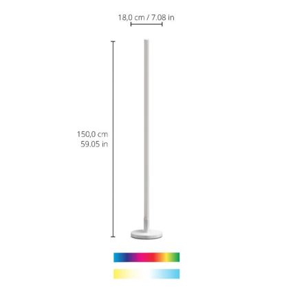 WiZ - Dimbare Staande LED RGBW Lamp POLE LED/13W/230V 2200-6500K Wi-Fi