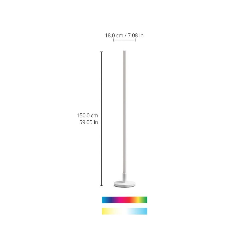WiZ - Dimbare Staande LED RGBW Lamp POLE LED/13W/230V 2200-6500K Wi-Fi