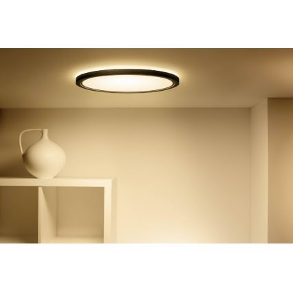 WiZ - LED RGB Dimbaar Plafondlamp SUPERSLIM LED/32W/230V 2700-6500K Wi-Fi zwart