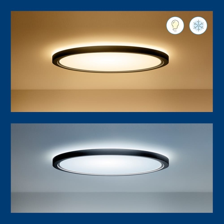 WiZ - LED RGB Dimbaar Plafondlamp SUPERSLIM LED/32W/230V 2700-6500K Wi-Fi zwart