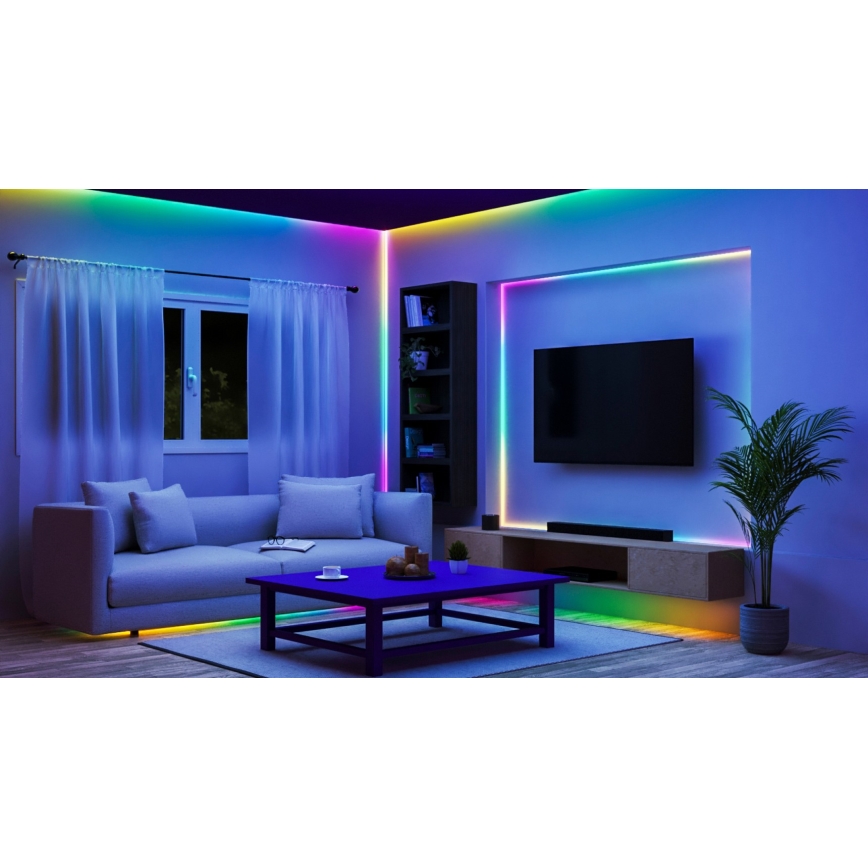 WiZ - LED RGBIC Dimbare strip 10m LED/21W/230V 2700-6500K Wi-Fi