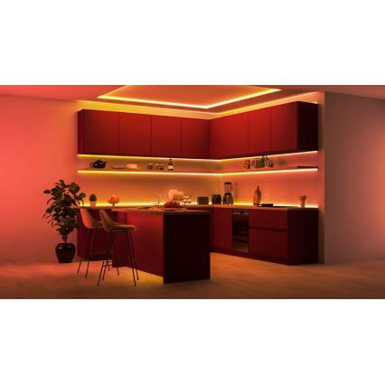 WiZ - LED RGBIC Dimbare strip 4m LED/10,2W/5V 2700-6500K Wi-Fi