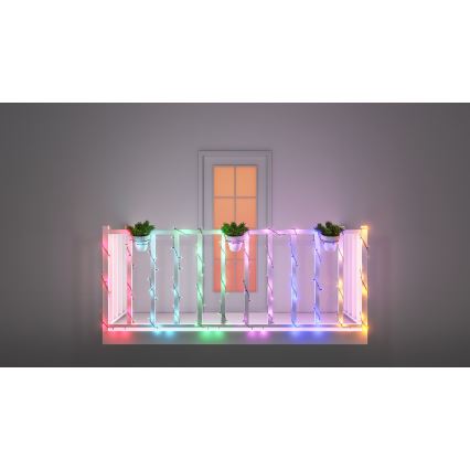 WiZ - LED RGBW Dimbaar buitenshuis ketting 160xLED 20m IP44 2700-5000K Wi-Fi