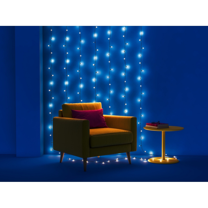 WiZ - LED RGBW Dimbaar buitenshuis ketting 160xLED 20m IP44 2700-5000K Wi-Fi