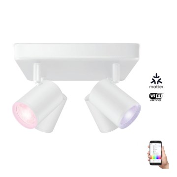 WiZ - LED RGBW Dimbare inbouwspot IMAGEO 4xGU10/4,9W/230V 2200-6500K Wi-Fi CRI 90 wit