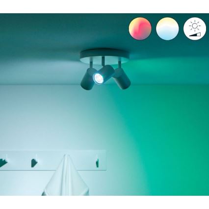 WiZ - LED RGBW dimbare inbouwspot IMAGEO 3xGU10/4,9W/230V 2200-6500K Wi-Fi CRI 90 wit