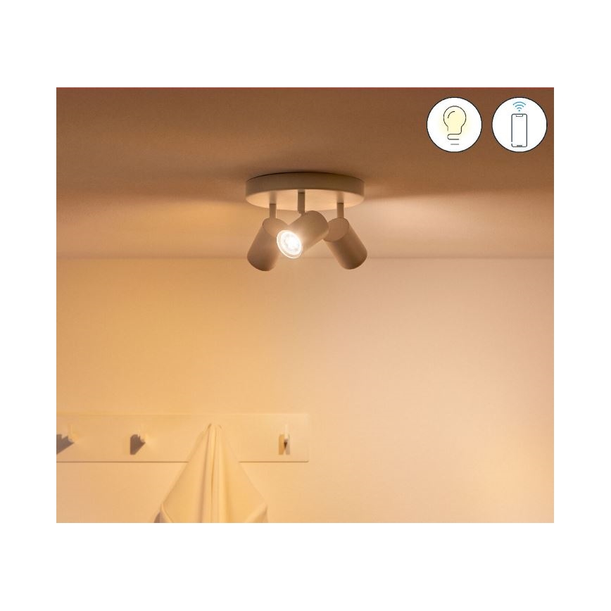 WiZ - LED RGBW dimbare inbouwspot IMAGEO 3xGU10/4,9W/230V 2200-6500K Wi-Fi CRI 90 wit