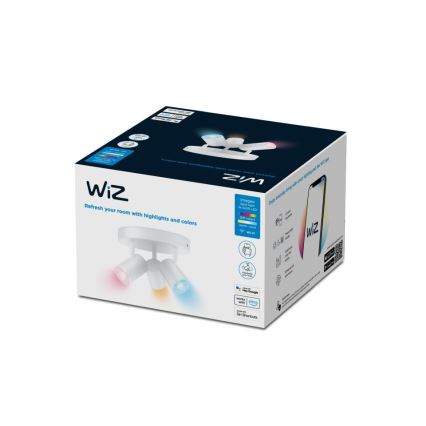 WiZ - LED RGBW dimbare inbouwspot IMAGEO 3xGU10/4,9W/230V 2200-6500K Wi-Fi CRI 90 wit