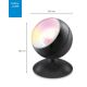 WiZ -LED RGBW Dimbare tafellamp QUEST LED/13W/230V 2200-6500K Wi-Fi zwart