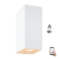 WiZ - LED RGBW dimbare wandlamp UP&DOWN 2xGU10/4,7W/230V 2200-6500K Wi-Fi CRI 90 wit