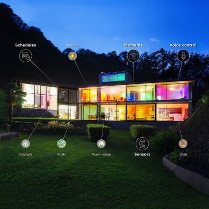 WiZ - LED RGBW Dimbare badkamer plafondlamp STELLAR LED/23W/230V 2200-6500K IP23 Wi-Fi + afstandsbediening