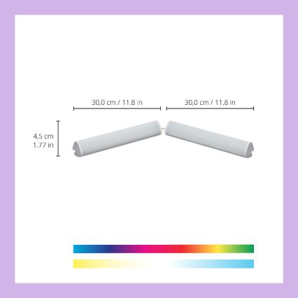 WiZ - SET 2x LED RGBW Dimbare lamp BAR LED/5,5W/230V 2200-6500K Wi-Fi