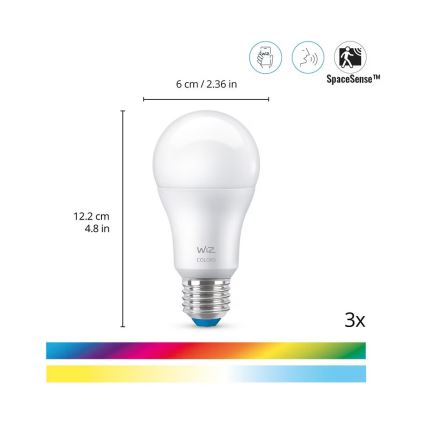 WiZ-Set voor toezicht houden op het huishouden:1xcamera+ 3xLED RGB Lamp 8,5W/230V Wi-Fi