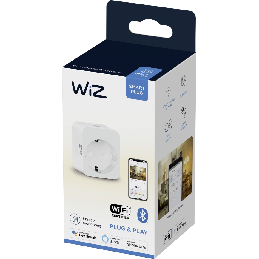 WiZ - Slim stopcontact F 2300W + powermeter Wi-Fi SCHUKO