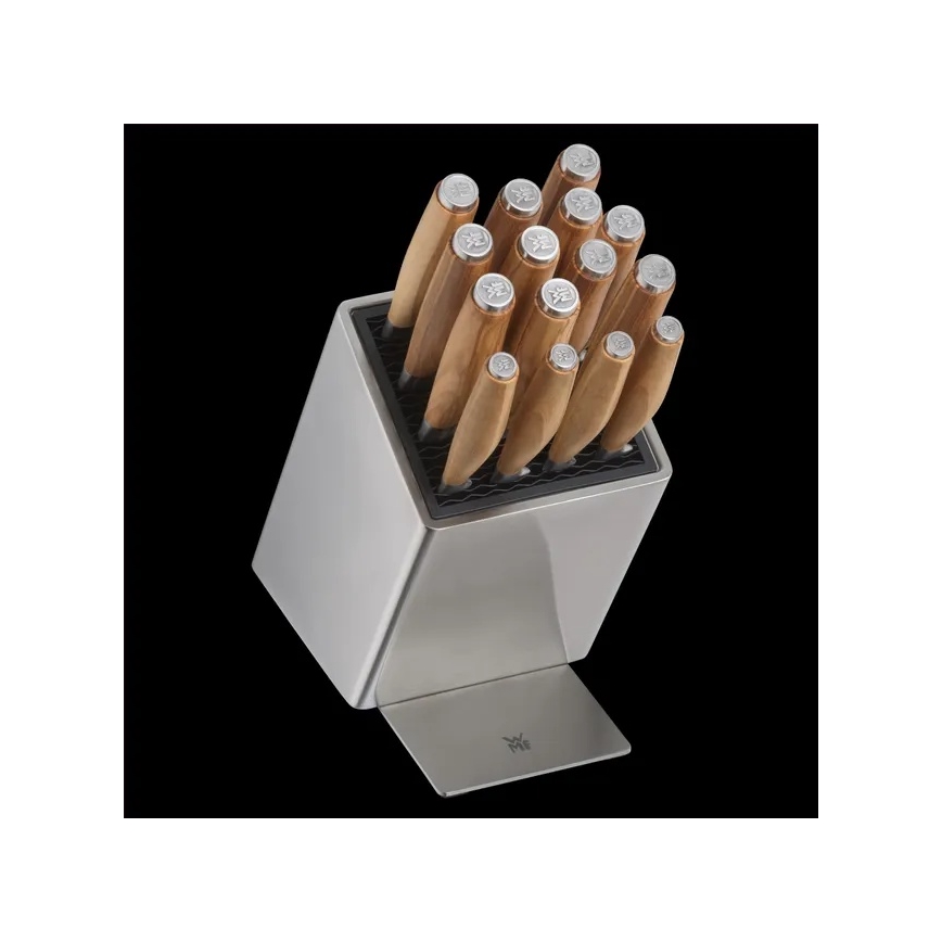 WMF - 6-delige set keukenmessen met messenblok GRAND WOOD