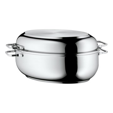 WMF - Ovale braadpan met een deksel  41x28,5 x18 cm roestvrij