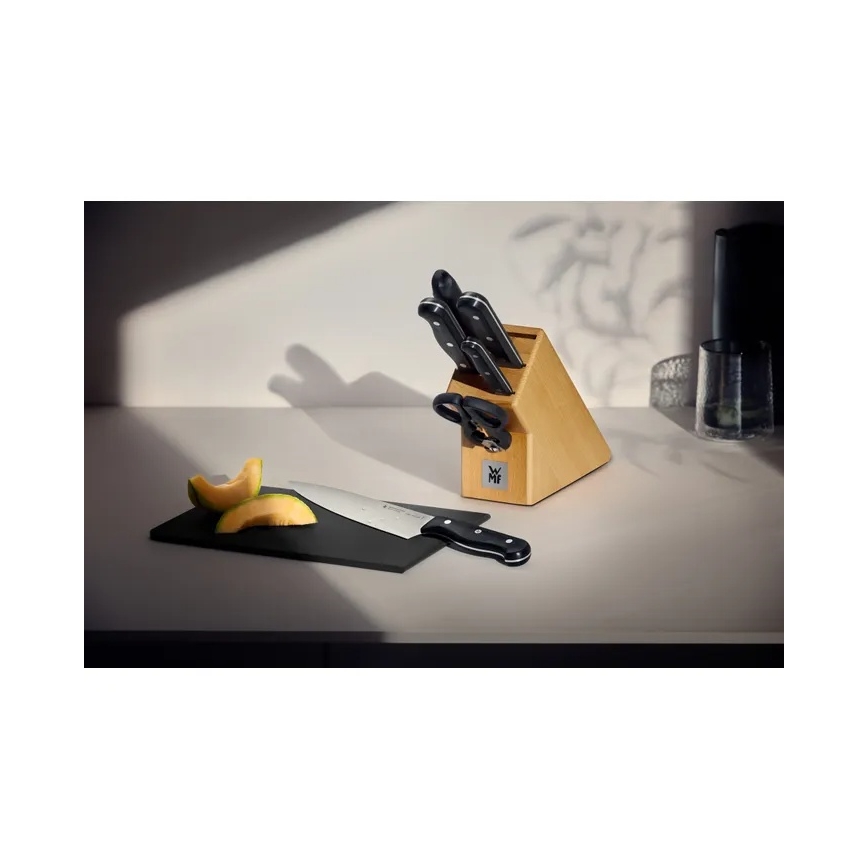 WMF - Set keukenmessen in messenblok SPITZENKLASSE PLUS, 6-delig