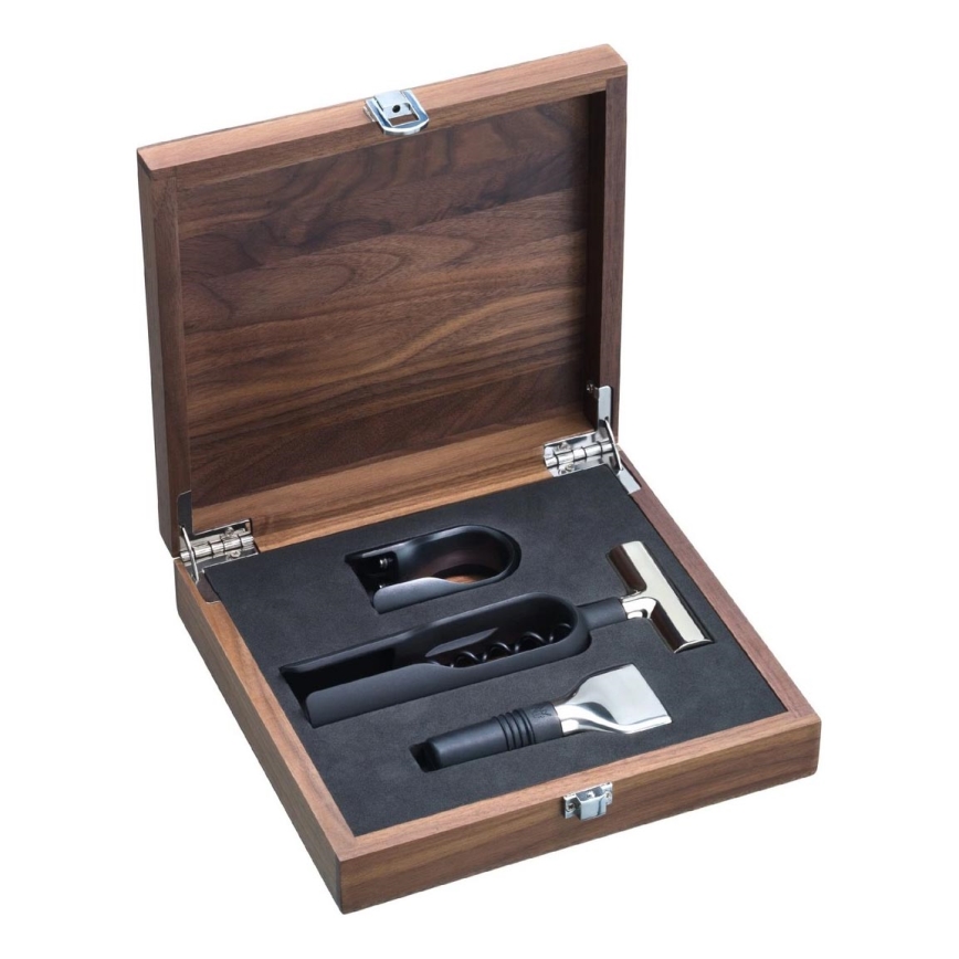 WMF - Sommelier-set, 3-delig, notenhout