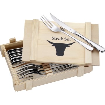 WMF - Steakbestekset in een houten kist 12ks