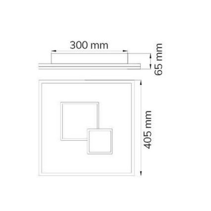 Wofi 11247 - Dimbare LED plafondlamp NADRA LED/27W/230V